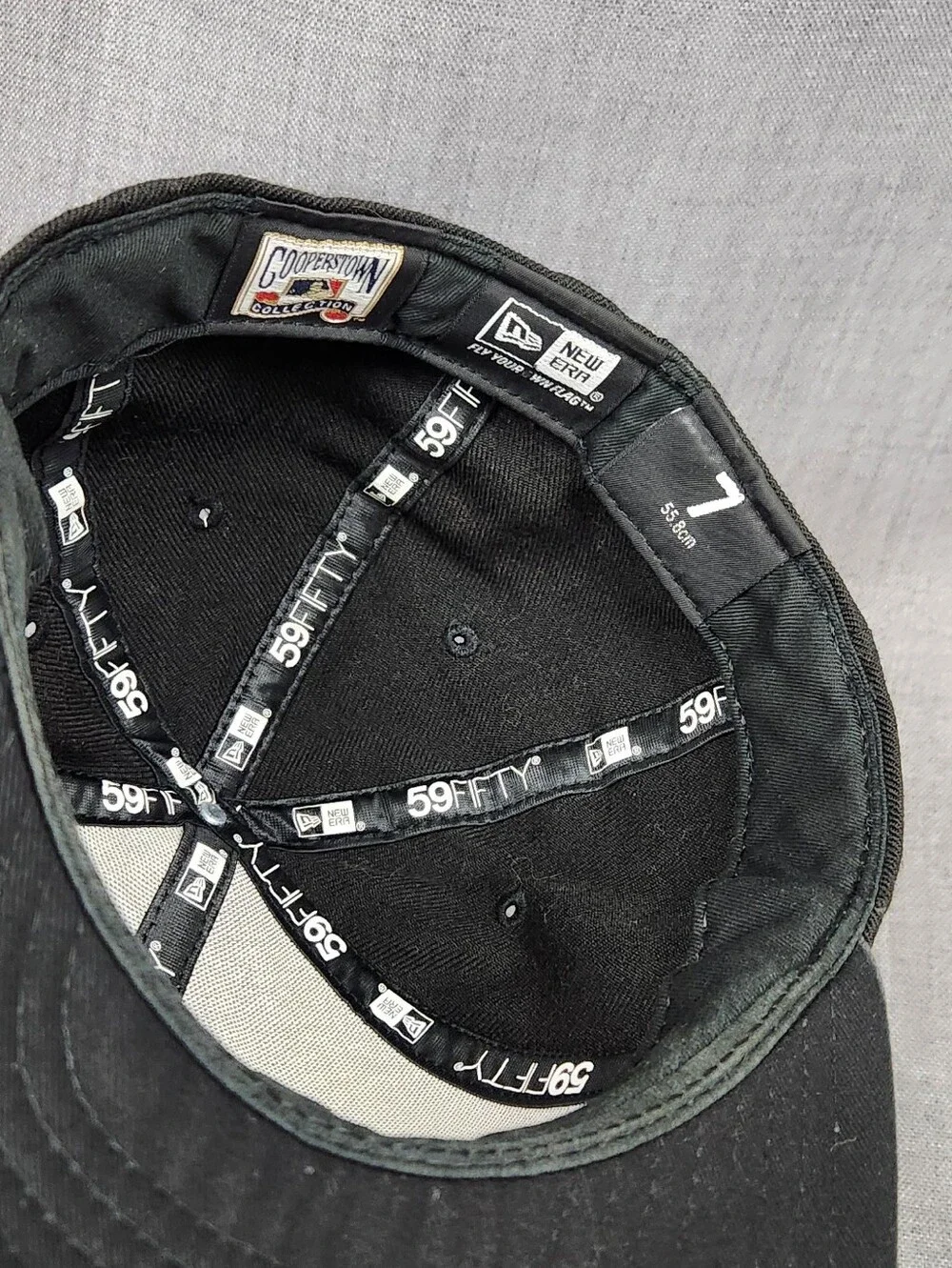 New Era LA Angeles Black and Grey Fitted Hat. 7